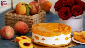 Őszibarack mousse torta
